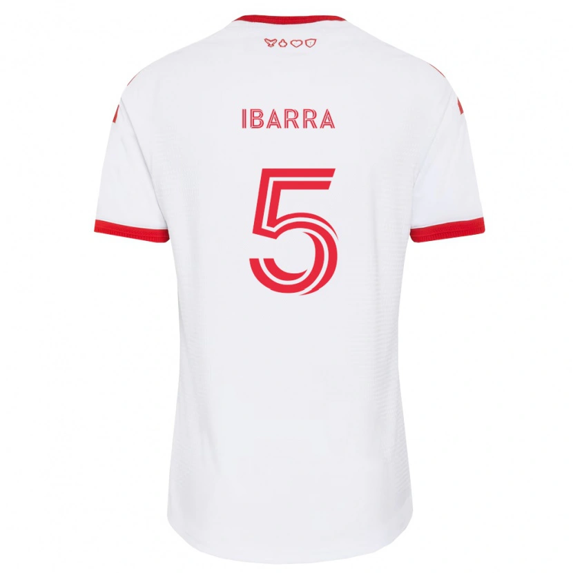 Danxen Enfant Maillot Franco Ibarra #5 Blanc Rouge Noir Tenues Extérieur 2026/27 T-Shirt