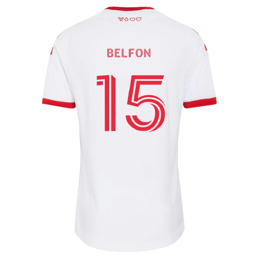 Danxen Enfant Maillot Quinton Belfon #15 Blanc Rouge Noir Tenues Extérieur 2026/27 T-Shirt