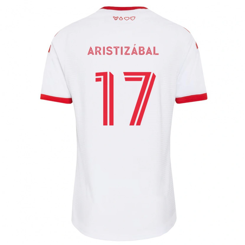 Danxen Enfant Maillot Emilio Aristizábal #17 Blanc Rouge Noir Tenues Extérieur 2026/27 T-Shirt