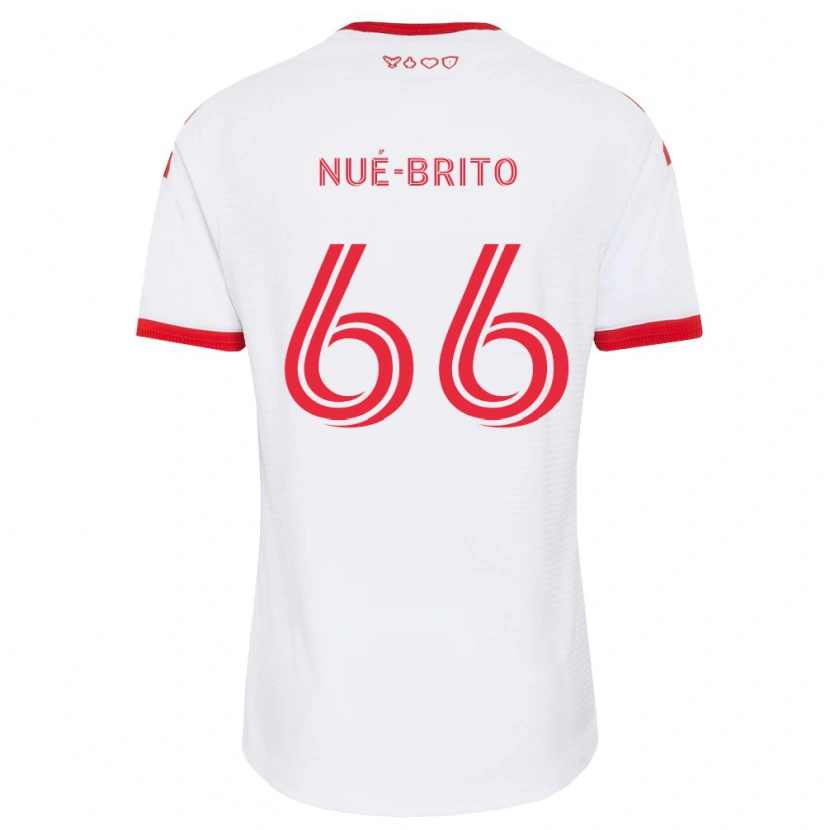 Danxen Enfant Maillot Diego Nué-Brito #66 Blanc Rouge Noir Tenues Extérieur 2026/27 T-Shirt