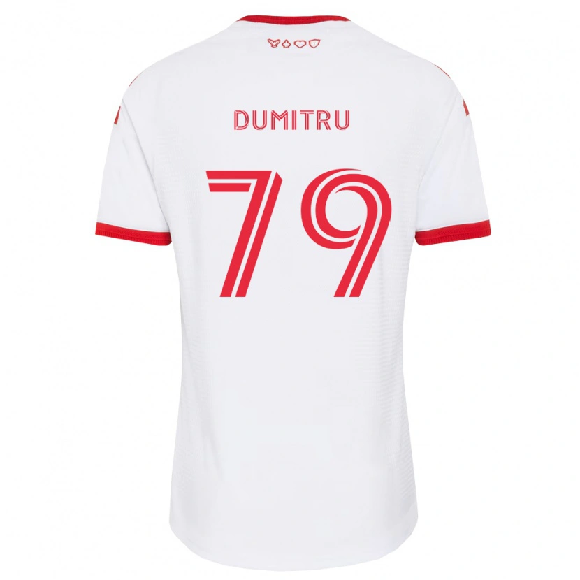 Danxen Enfant Maillot Andrei Dumitru #79 Blanc Rouge Noir Tenues Extérieur 2026/27 T-Shirt