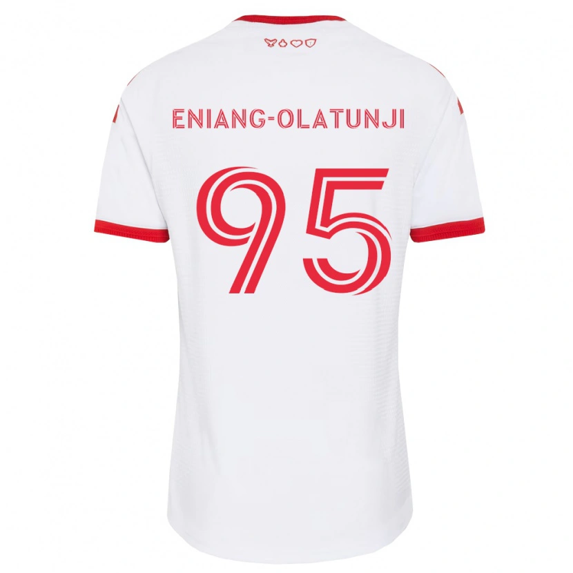Danxen Enfant Maillot Daniel Eniang-Olatunji #95 Blanc Rouge Noir Tenues Extérieur 2026/27 T-Shirt