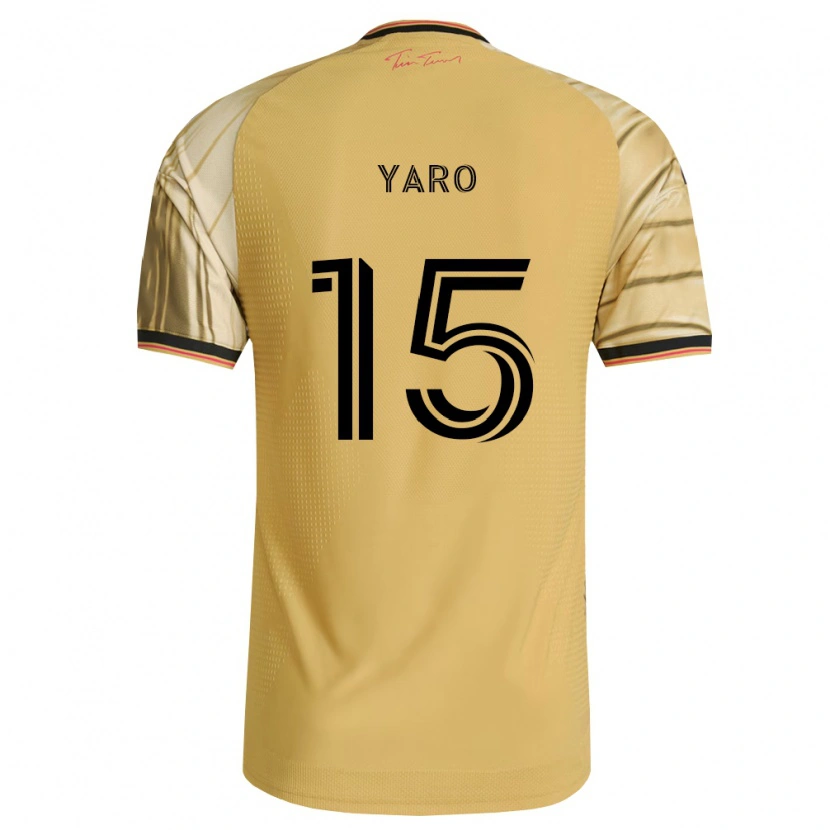 Danxen Enfant Maillot Joshua Yaro #15 Brun Jaune Noir Tenues Extérieur 2026/27 T-Shirt