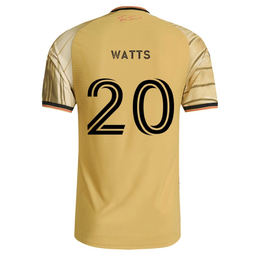 Danxen Enfant Maillot Akil Watts #20 Brun Jaune Noir Tenues Extérieur 2026/27 T-Shirt