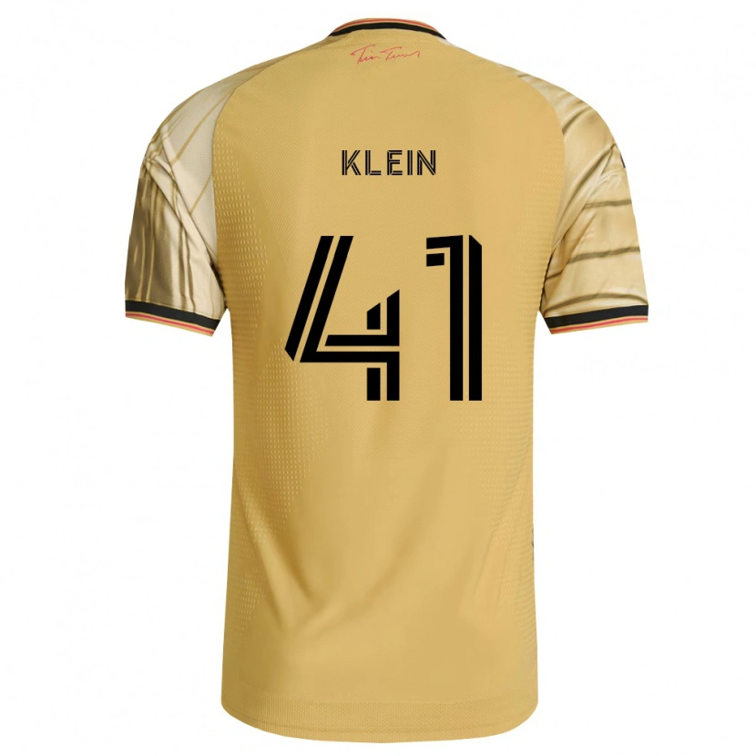 Danxen Enfant Maillot Johnny Klein #41 Brun Jaune Noir Tenues Extérieur 2026/27 T-Shirt