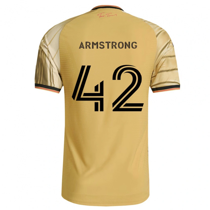 Danxen Enfant Maillot Ezra Armstrong #42 Brun Jaune Noir Tenues Extérieur 2026/27 T-Shirt