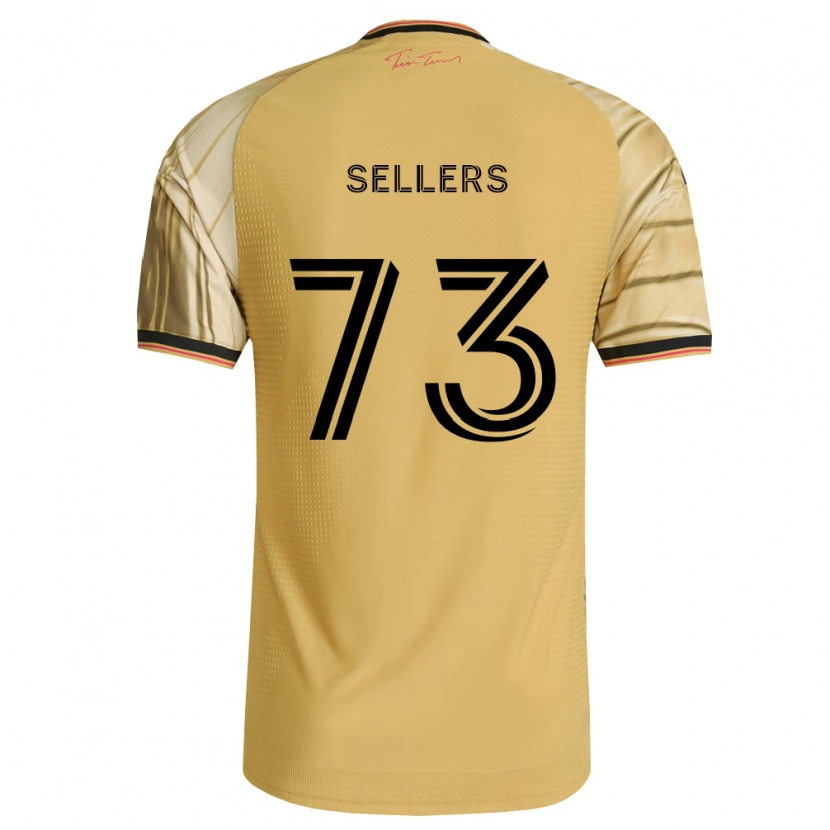 Danxen Enfant Maillot Braydon Sellers #73 Brun Jaune Noir Tenues Extérieur 2026/27 T-Shirt