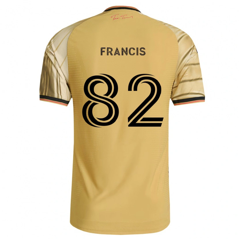 Danxen Enfant Maillot Patrick Francis #82 Brun Jaune Noir Tenues Extérieur 2026/27 T-Shirt