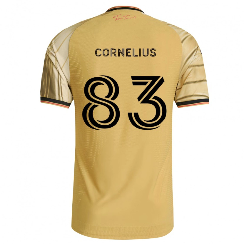Danxen Enfant Maillot Lorenzo Cornelius #83 Brun Jaune Noir Tenues Extérieur 2026/27 T-Shirt