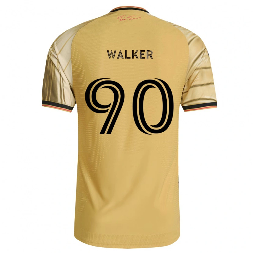 Danxen Enfant Maillot Eric Walker #90 Brun Jaune Noir Tenues Extérieur 2026/27 T-Shirt