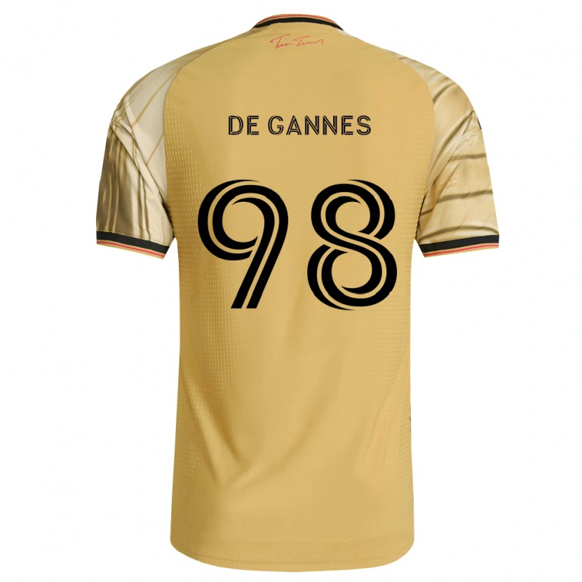 Danxen Enfant Maillot Andrew De Gannes #98 Brun Jaune Noir Tenues Extérieur 2026/27 T-Shirt