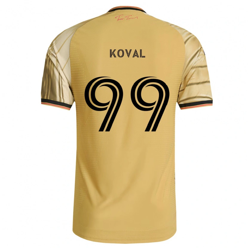 Danxen Enfant Maillot Stanislav Koval #99 Brun Jaune Noir Tenues Extérieur 2026/27 T-Shirt