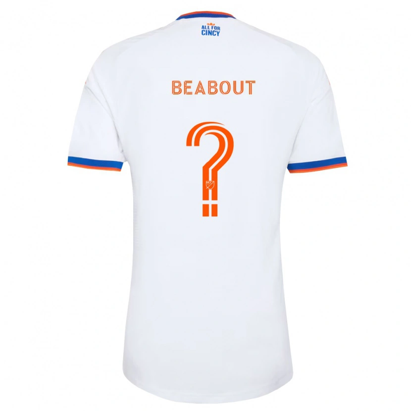 Danxen Enfant Maillot Oli Beabout #0 Blanc Bleu Marine Orange Tenues Extérieur 2026/27 T-Shirt