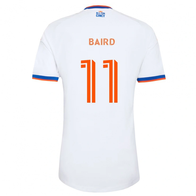 Danxen Enfant Maillot Corey Baird #11 Blanc Bleu Marine Orange Tenues Extérieur 2026/27 T-Shirt