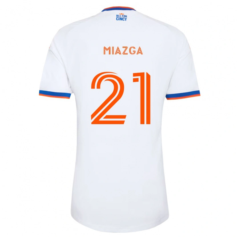 Danxen Enfant Maillot Matt Miazga #21 Blanc Bleu Marine Orange Tenues Extérieur 2026/27 T-Shirt