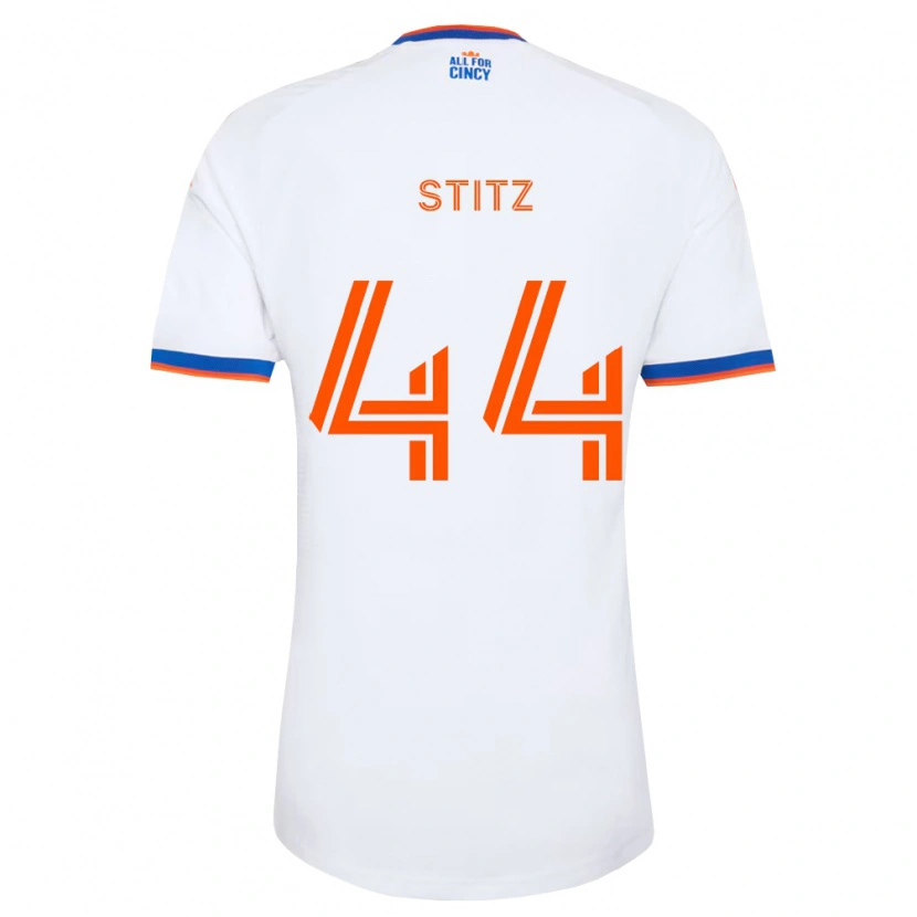 Danxen Enfant Maillot Ben Stitz #44 Blanc Bleu Marine Orange Tenues Extérieur 2026/27 T-Shirt