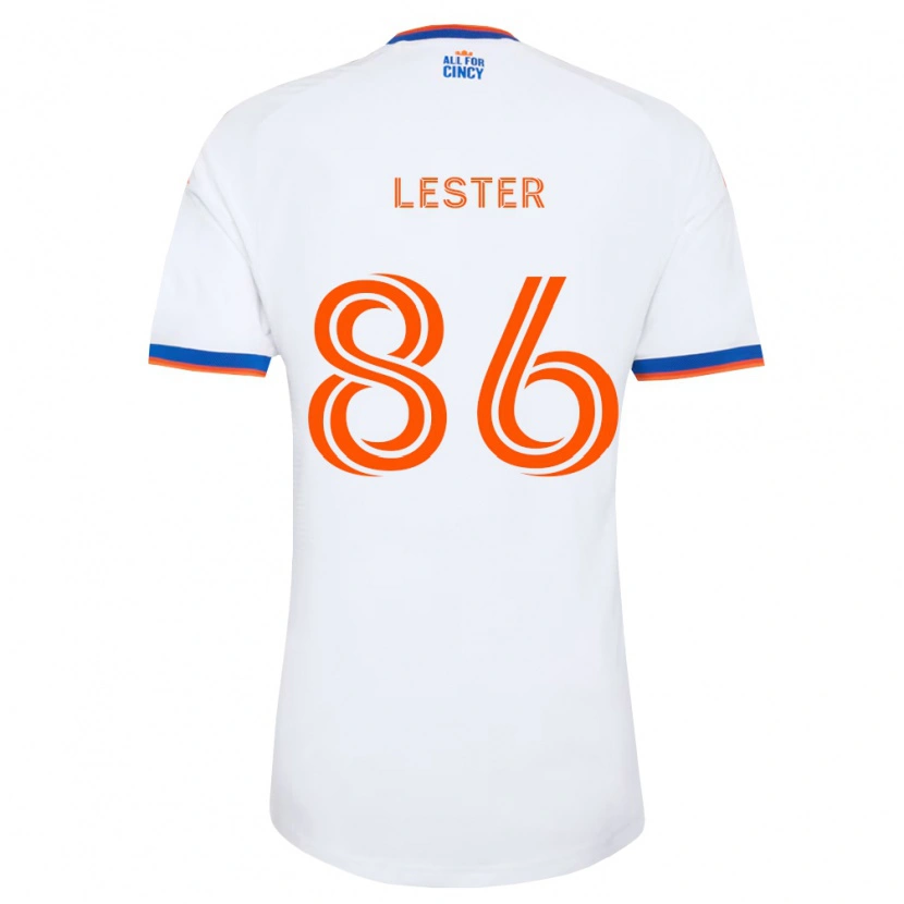Danxen Enfant Maillot Jaylen Lester #86 Blanc Bleu Marine Orange Tenues Extérieur 2026/27 T-Shirt