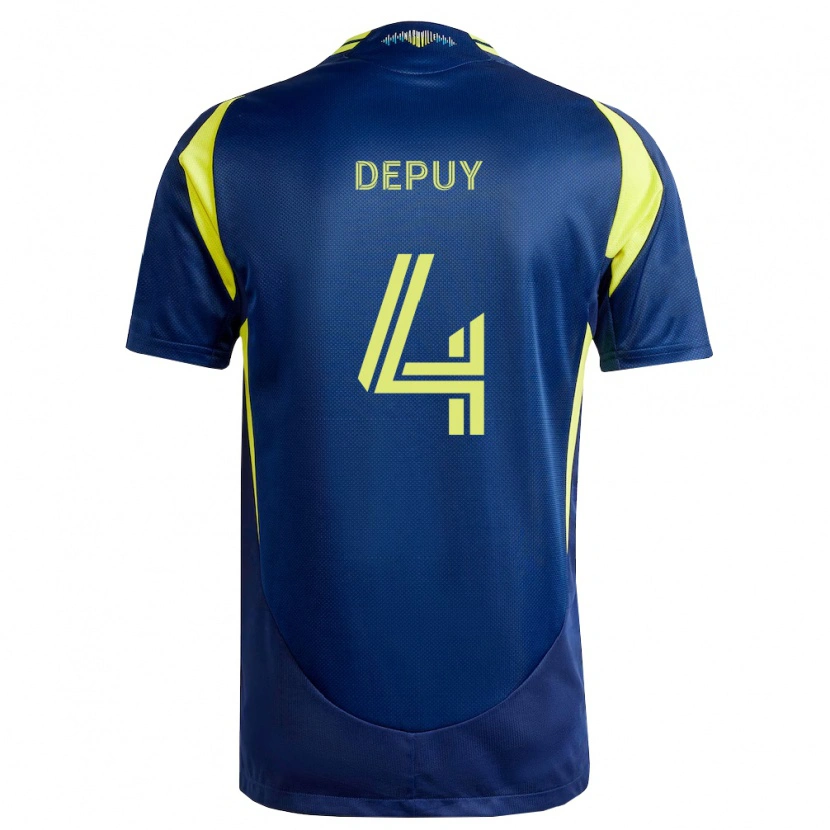 Danxen Enfant Maillot Nick Depuy #4 Jaune Bleu Marine Tenues Extérieur 2026/27 T-Shirt