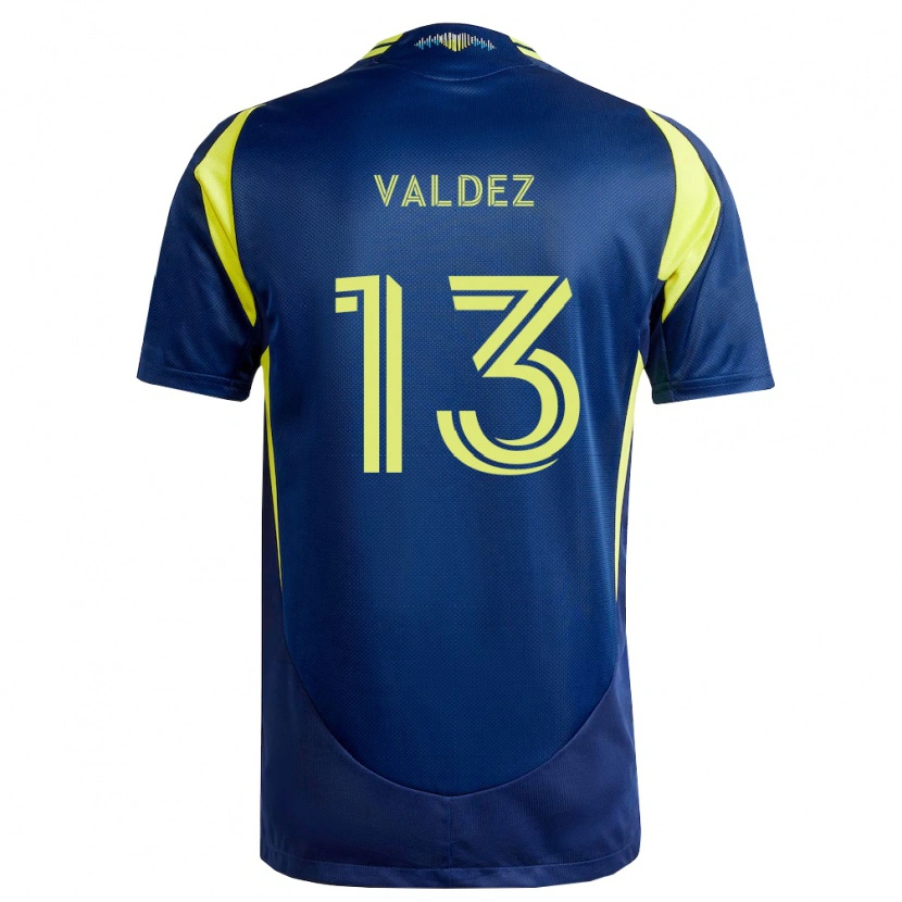Danxen Enfant Maillot Xavier Valdez #13 Jaune Bleu Marine Tenues Extérieur 2026/27 T-Shirt