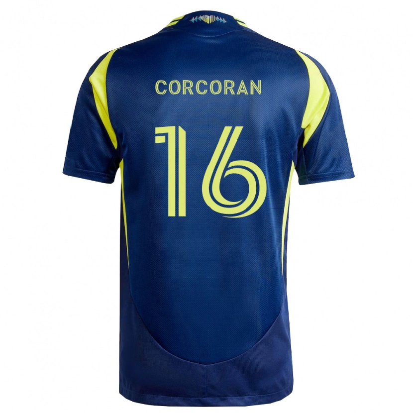 Danxen Enfant Maillot Matthew Corcoran #16 Jaune Bleu Marine Tenues Extérieur 2026/27 T-Shirt
