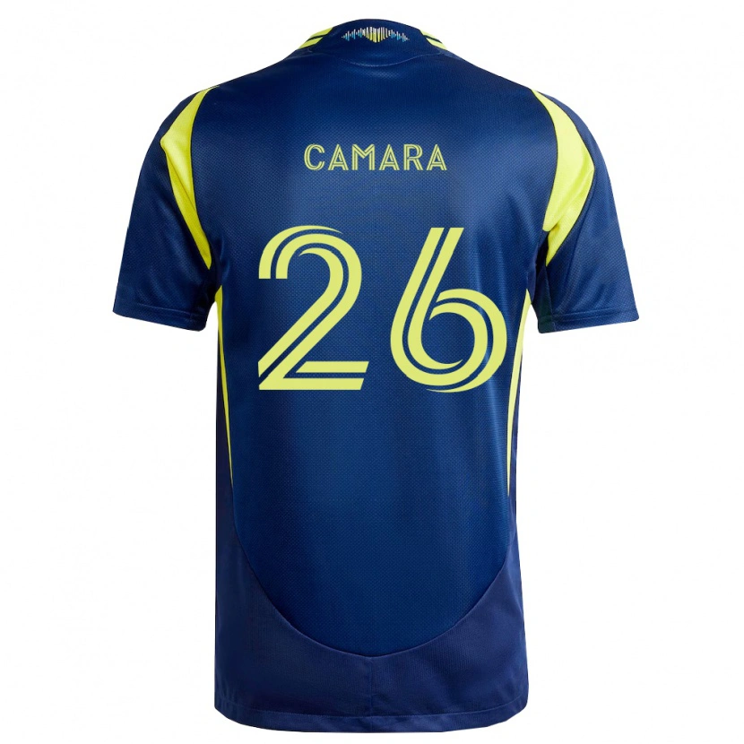 Danxen Enfant Maillot Famara Camara #26 Jaune Bleu Marine Tenues Extérieur 2026/27 T-Shirt