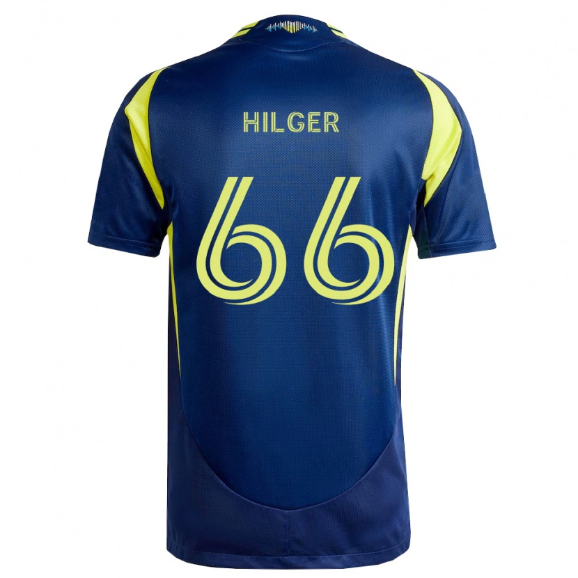 Danxen Enfant Maillot Brooks Hilger #66 Jaune Bleu Marine Tenues Extérieur 2026/27 T-Shirt