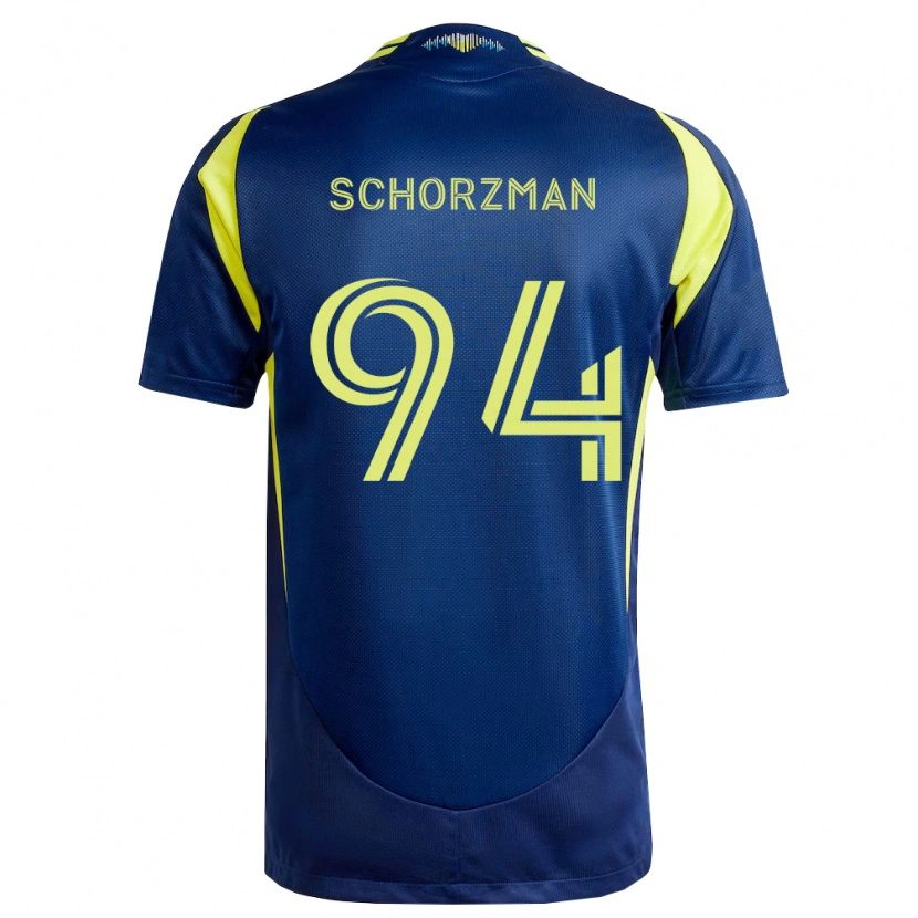 Danxen Enfant Maillot Eamon Schorzman #94 Jaune Bleu Marine Tenues Extérieur 2026/27 T-Shirt