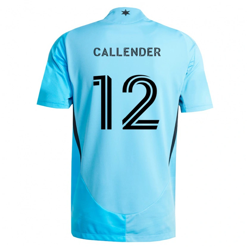 Danxen Enfant Maillot Drake Callender #12 Bleu Clair Noir Tenues Extérieur 2026/27 T-Shirt