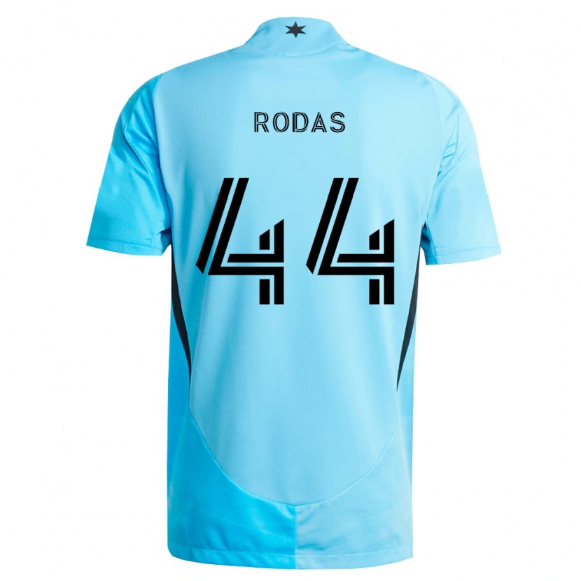 Danxen Enfant Maillot Geremy Rodas #44 Bleu Clair Noir Tenues Extérieur 2026/27 T-Shirt