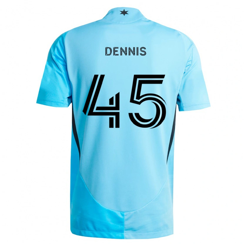 Danxen Enfant Maillot Tim Dennis #45 Bleu Clair Noir Tenues Extérieur 2026/27 T-Shirt