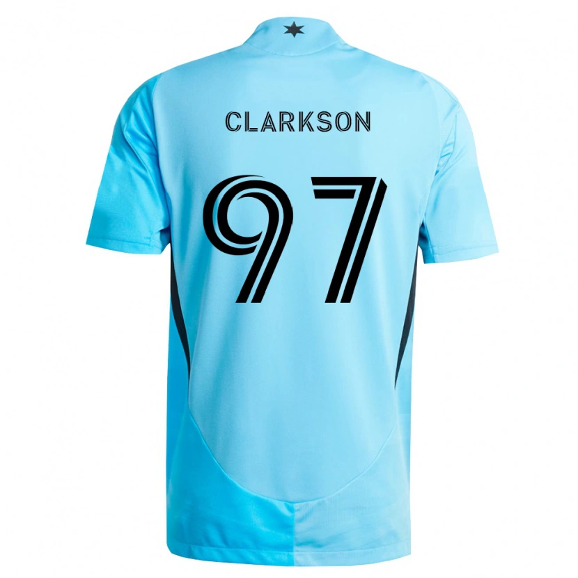 Danxen Enfant Maillot Jack Clarkson #97 Bleu Clair Noir Tenues Extérieur 2026/27 T-Shirt