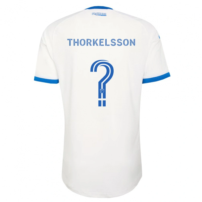 Danxen Enfant Maillot Róbert Orri Thorkelsson #0 Bleu Ciel Blanc Tenues Extérieur 2026/27 T-Shirt