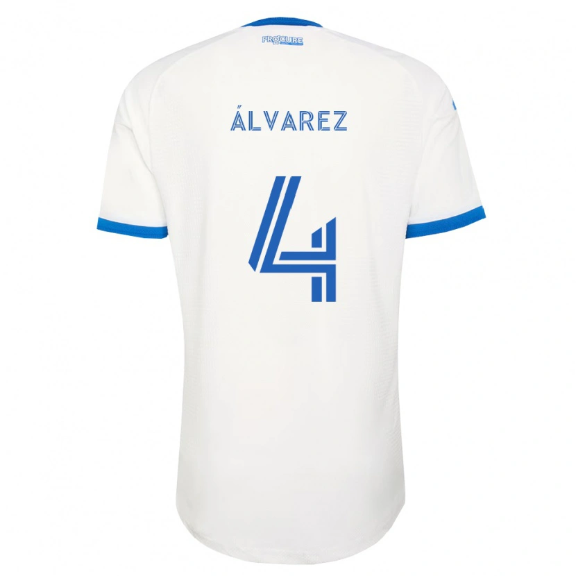 Danxen Enfant Maillot Fernando Álvarez #4 Bleu Ciel Blanc Tenues Extérieur 2026/27 T-Shirt