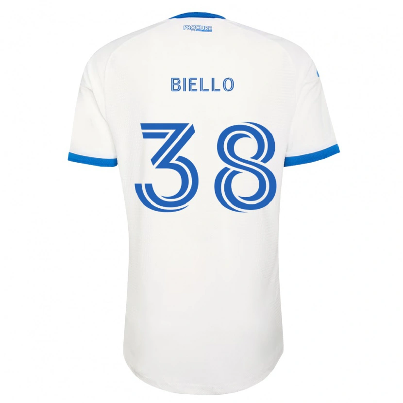 Danxen Enfant Maillot Alessandro Biello #38 Bleu Ciel Blanc Tenues Extérieur 2026/27 T-Shirt