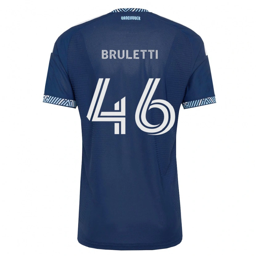 Danxen Enfant Maillot Cristiano Bruletti #46 Bleu Foncé Blanc Tenues Extérieur 2026/27 T-Shirt