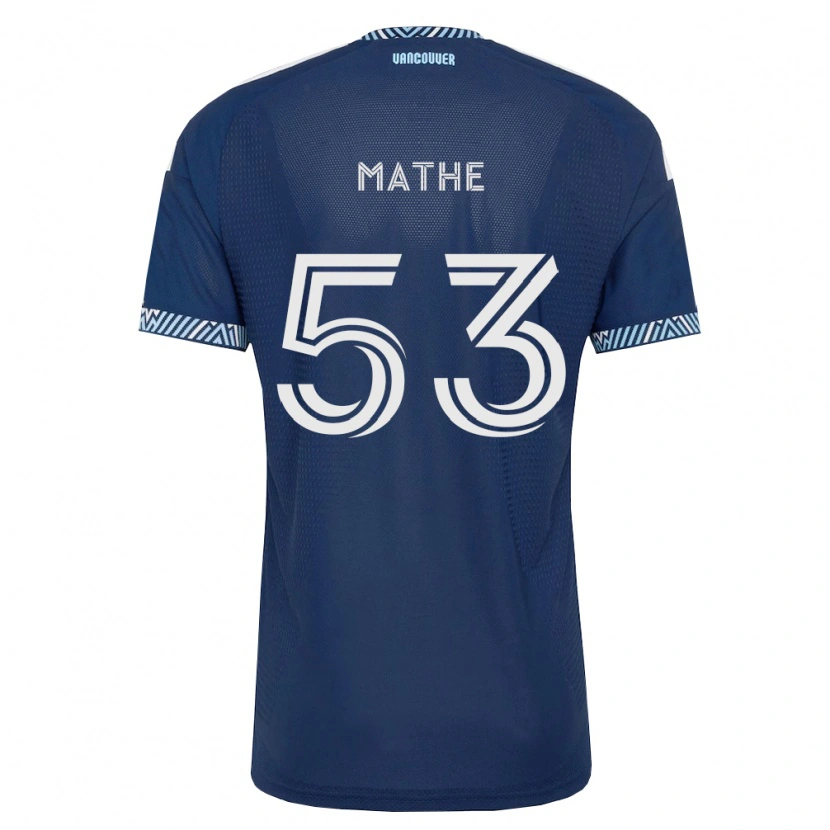 Danxen Enfant Maillot Immanuel Mathe #53 Bleu Foncé Blanc Tenues Extérieur 2026/27 T-Shirt