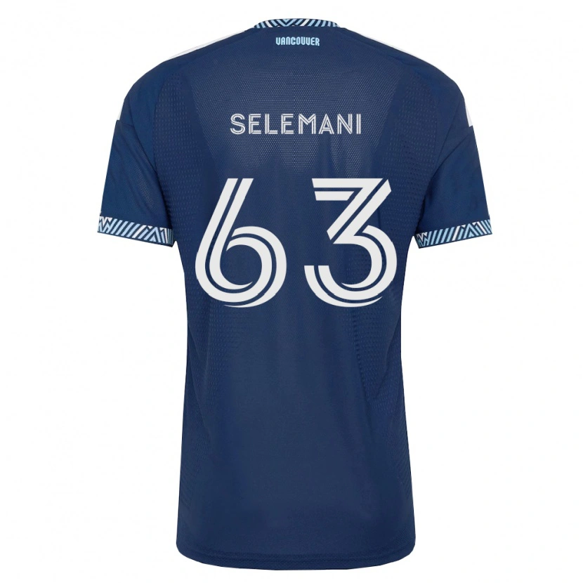 Danxen Enfant Maillot Johnny Selemani #63 Bleu Foncé Blanc Tenues Extérieur 2026/27 T-Shirt