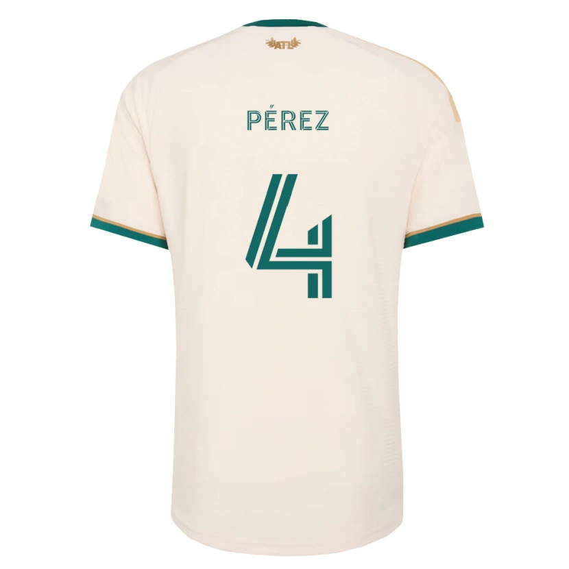 Danxen Enfant Maillot Gary Pérez #4 Vert Champagne Tenues Extérieur 2026/27 T-Shirt