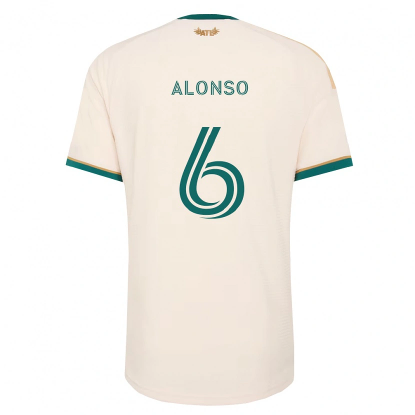 Danxen Enfant Maillot Júnior Alonso #6 Vert Champagne Tenues Extérieur 2026/27 T-Shirt