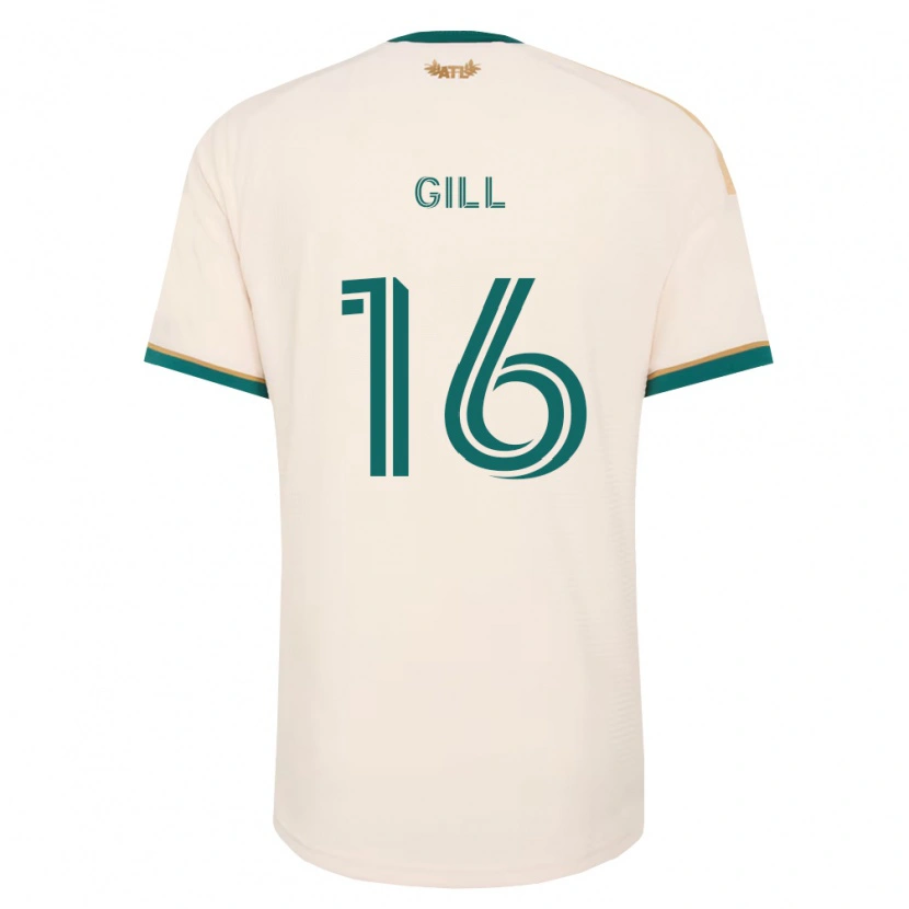 Danxen Enfant Maillot Adrian Gill #16 Vert Champagne Tenues Extérieur 2026/27 T-Shirt