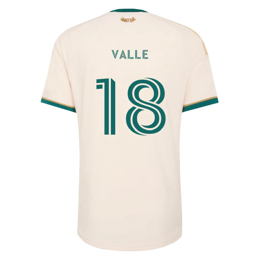 Danxen Enfant Maillot Daniel Valle #18 Vert Champagne Tenues Extérieur 2026/27 T-Shirt