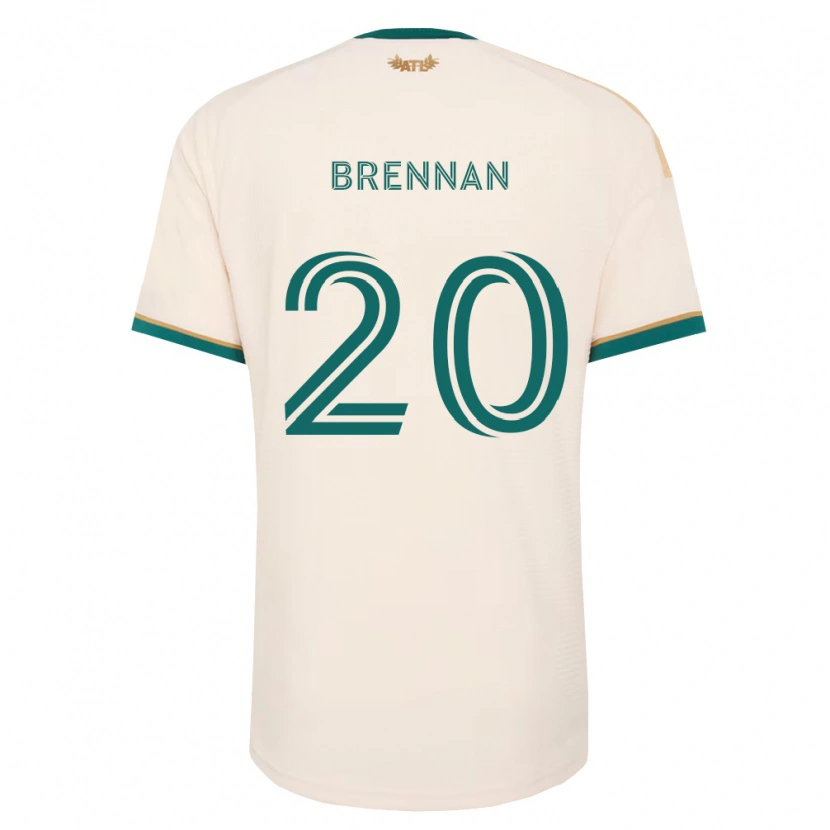 Danxen Enfant Maillot Luke Brennan #20 Vert Champagne Tenues Extérieur 2026/27 T-Shirt