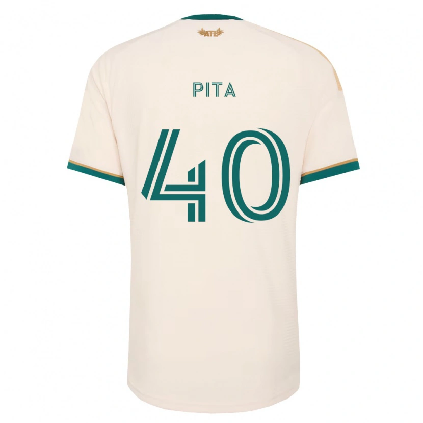 Danxen Enfant Maillot Santiago Pita #40 Vert Champagne Tenues Extérieur 2026/27 T-Shirt