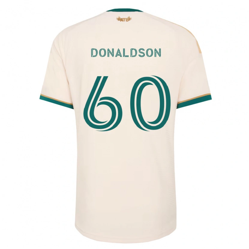 Danxen Enfant Maillot James Donaldson #60 Vert Champagne Tenues Extérieur 2026/27 T-Shirt