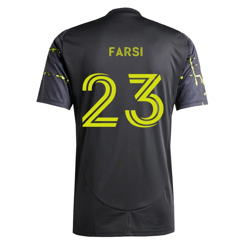 Danxen Enfant Maillot Mohamed Farsi #23 Jaune Fluo Noir Tenues Extérieur 2026/27 T-Shirt
