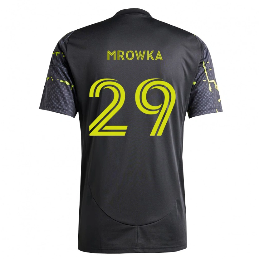 Danxen Enfant Maillot Cole Mrowka #29 Jaune Fluo Noir Tenues Extérieur 2026/27 T-Shirt
