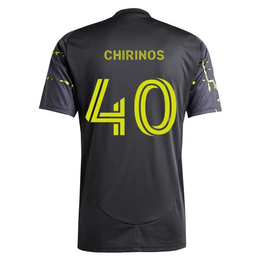 Danxen Enfant Maillot Johann Chirinos #40 Jaune Fluo Noir Tenues Extérieur 2026/27 T-Shirt