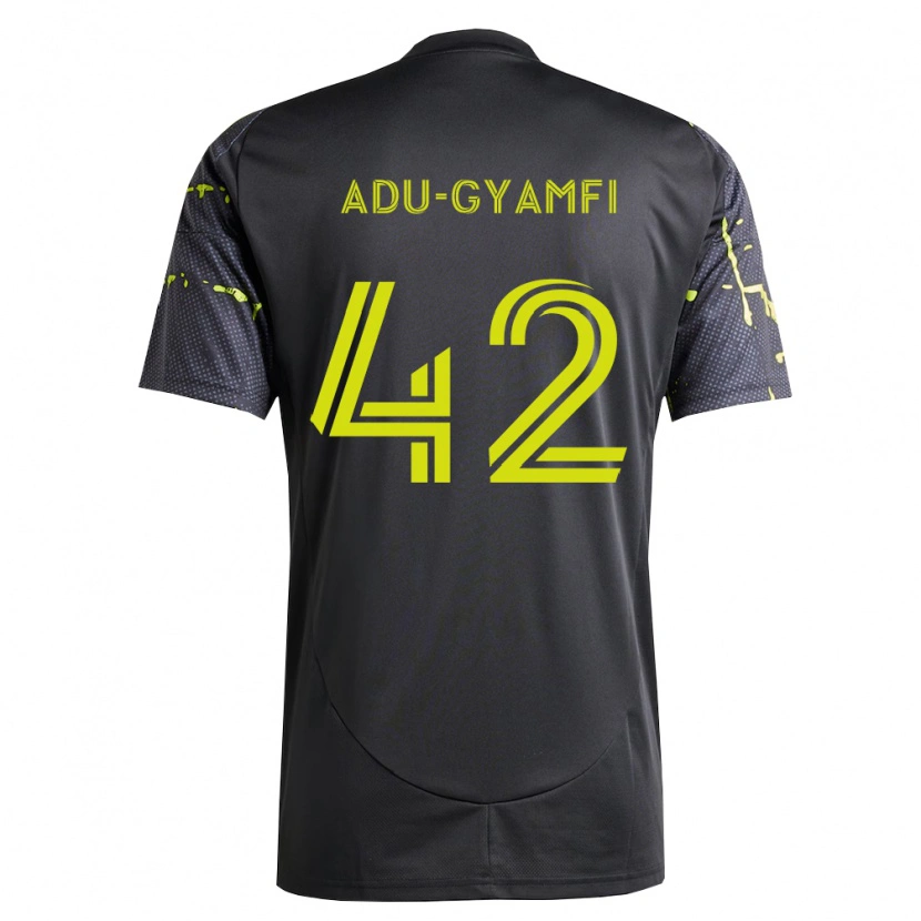 Danxen Enfant Maillot Brent Adu-Gyamfi #42 Jaune Fluo Noir Tenues Extérieur 2026/27 T-Shirt