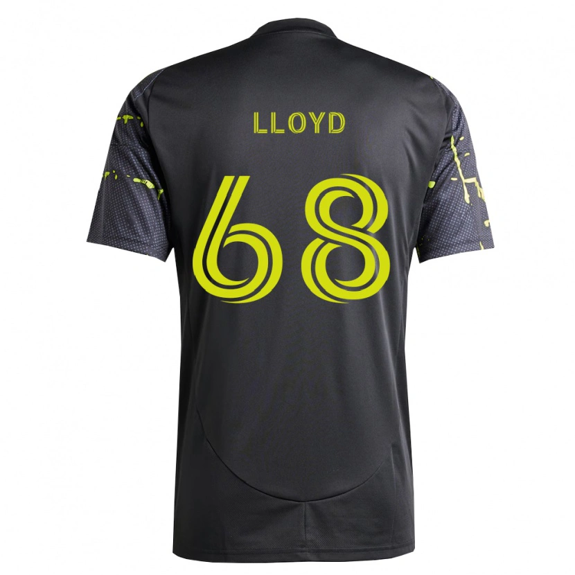 Danxen Enfant Maillot Zach Lloyd #68 Jaune Fluo Noir Tenues Extérieur 2026/27 T-Shirt