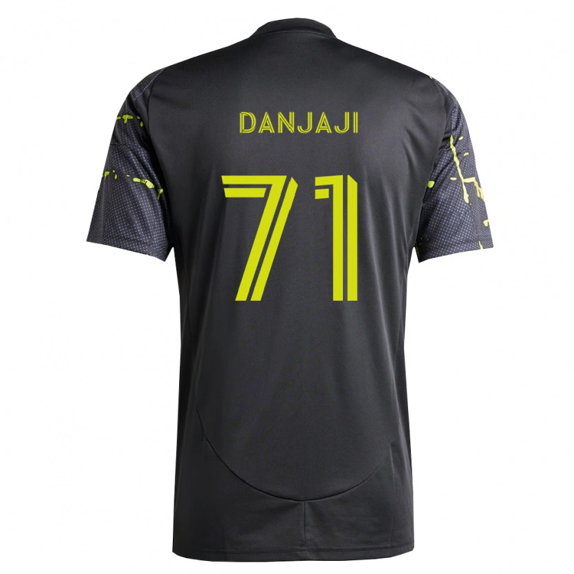 Danxen Enfant Maillot Jamil Danjaji #71 Jaune Fluo Noir Tenues Extérieur 2026/27 T-Shirt